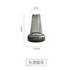 European Style Grey Glass Vase for Office Desk Dry Flower Hydroponic Home Decor Handmade