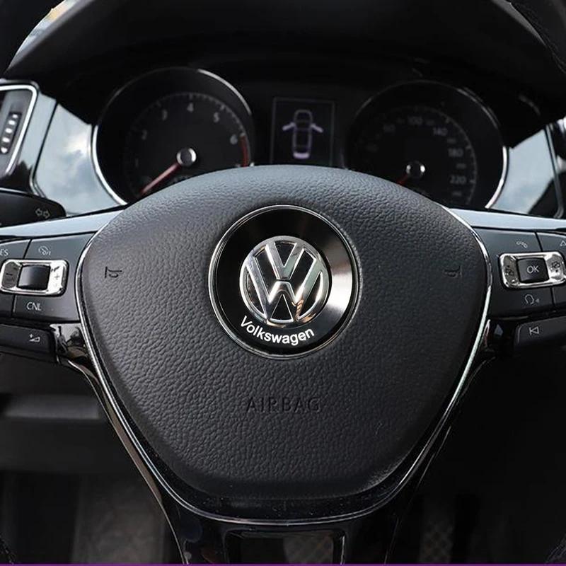 Для VOLKSWAGEN VW Руль Автомобиля Авто Эмблема Наклейка Аксессуары Для Volkswagen VW R-line GTI R Polo Golf Touareg Passat Mag