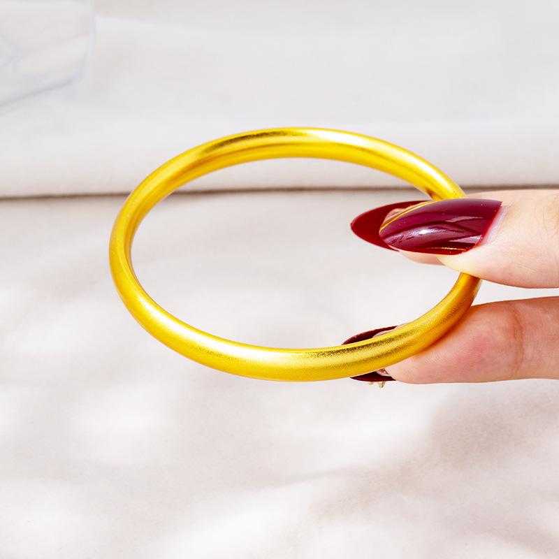 Винтажный матовый браслет-лоафер: Браслет из вьетнамского песочного золота в национальном стиле с устойчивым сохранением цвета