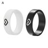 Simple Rings Contrast Color Black/White Valentine Gifts
