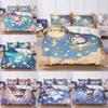 Kuromi Sanrio Bedding Sets 3D Comforter Bed Cover Duvet Cover Pillow Case 2-3 Pieces Sets Children Bedroom Decoration