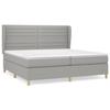 Maison Exclusive - Sommier à lattes de lit avec matelas Gris clair 200x200cm Tissu