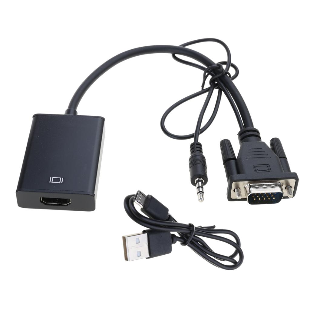 Конвертеры-адаптеры VGA в HDMI с 3,5 мм 1080P Источник VGA-входа к ТВ/Мониторам/ЖК-разъемам