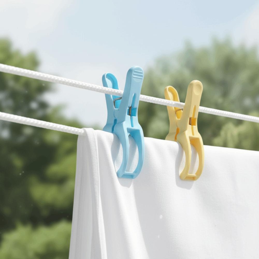 15PCS Plastic Quilt Clips Rust Proof Windproof Clothespins Bed Sheets Clips  Drying Laundry