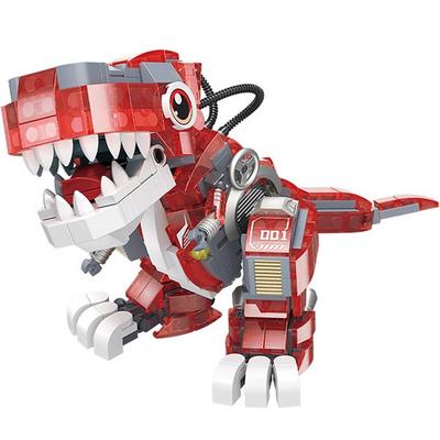 LIN07 Mini Block Dinosaur Robot Tyrano DZ4101-1LI, разные цвета, популярные корейские игрушки