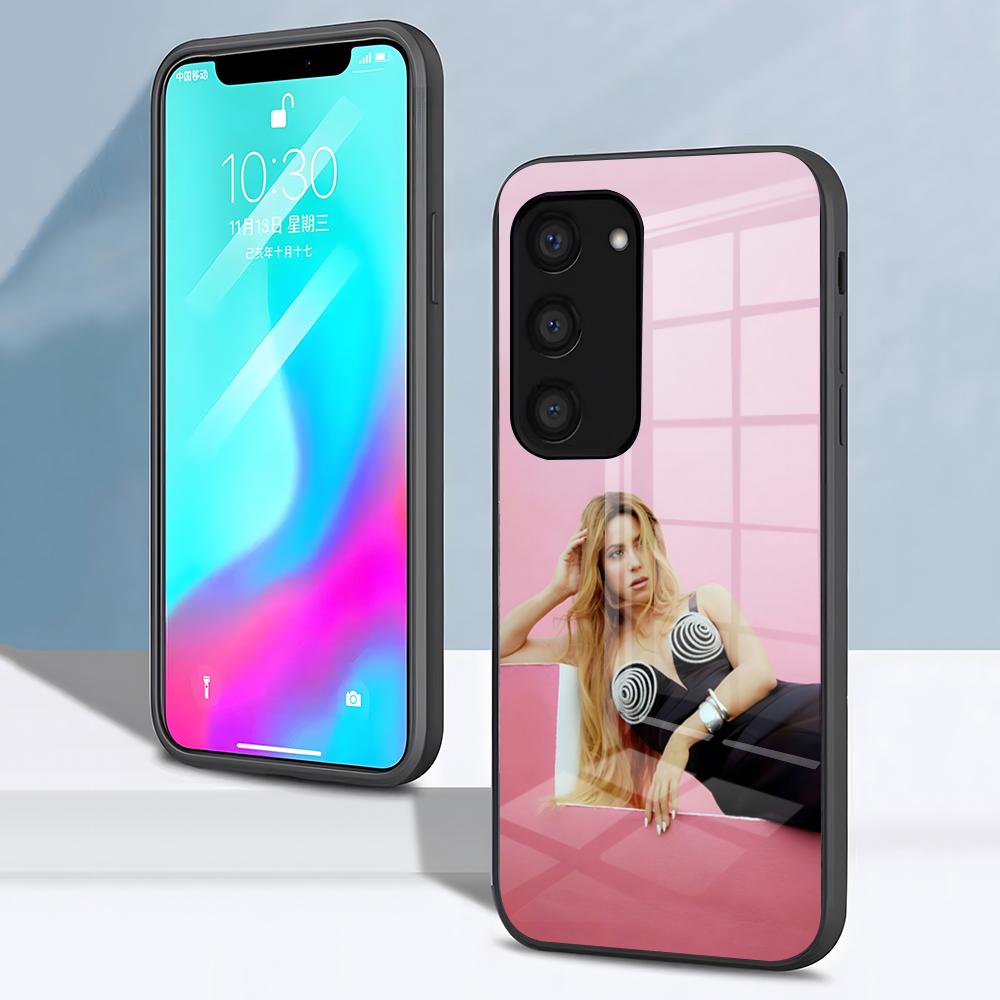 Чехол для телефона Singer Famous S-Shakira для Samsung S26 S25 S24 FE S23 S22 S21 Plus S20 Ultra Note20Ultra Черная стеклянная крышка