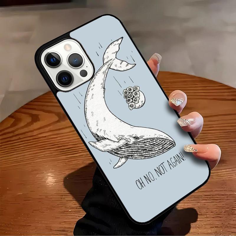 Beautiful Blue Whale Painting Phone Case For iPhone 17 Air 16 15 14 13 12 11 Pro Max Max Plus Bumper Case Cover