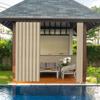 Patio Waterproof Windproof Curtains Heavy Duty Vertical Shades Thermal Insulated Blackout Curtains Panel for Porch Pergola Pool