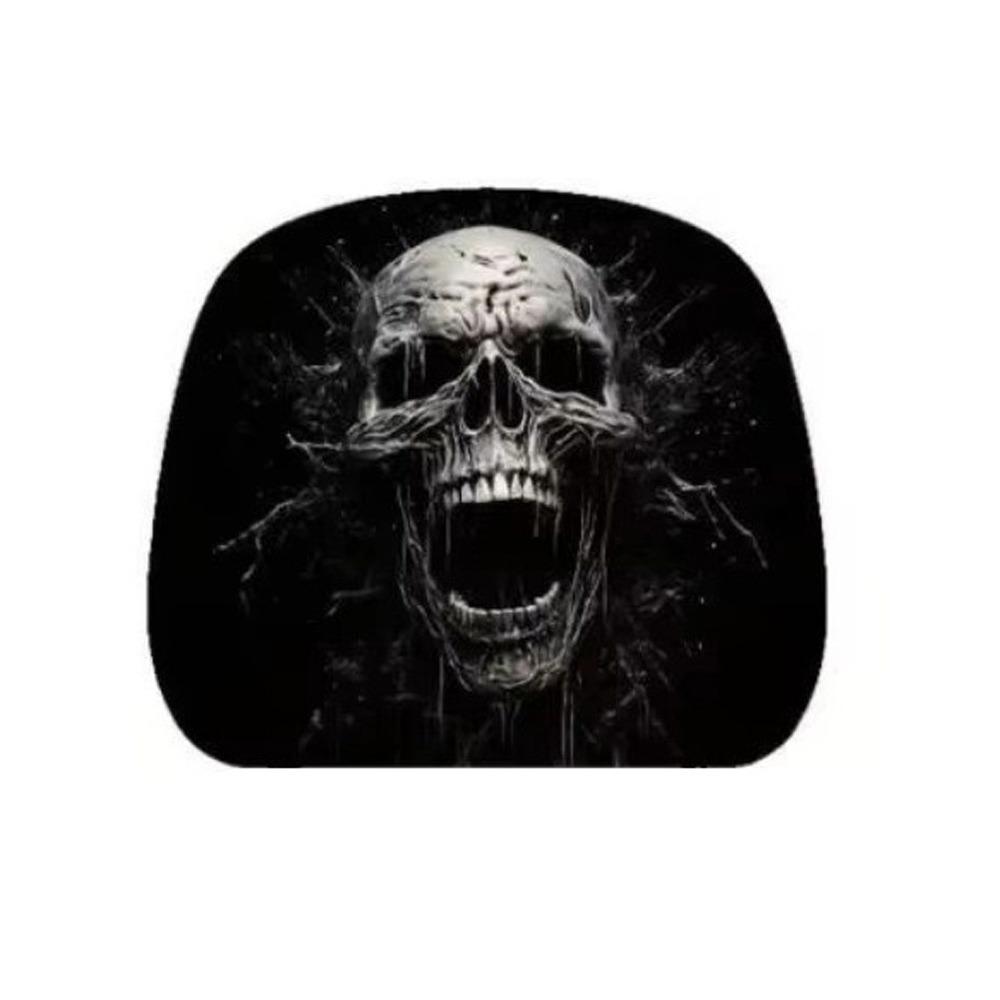 1 шт. Черный чехол на подголовник автомобиля с рисунком черепа, дышащий подголовник сиденья автомобиля, наволочка для автомобильной подушки, Хэллоуин