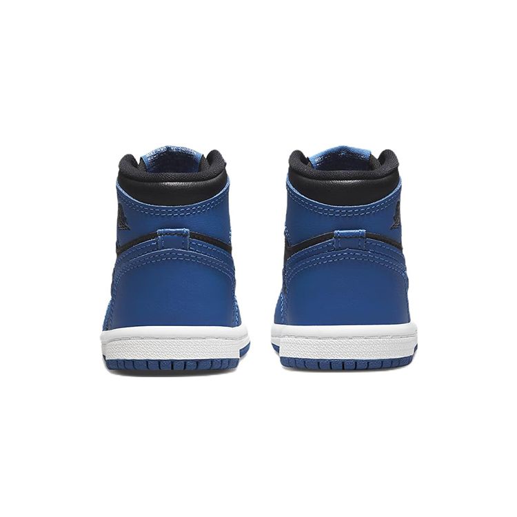 Air Jordan 1 Retro High OG TD Dark Marina Blue Детские кроссовки Черный Белый AQ2665-404