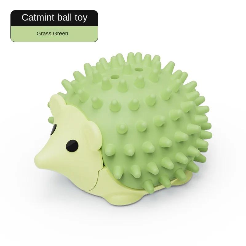 Catnip Hedgehog Multi Functional Wall Sticker Hedgehog Catnip Toys Promote Cat Snack Digestion Smart Cat Toys Wall Suction Cup L