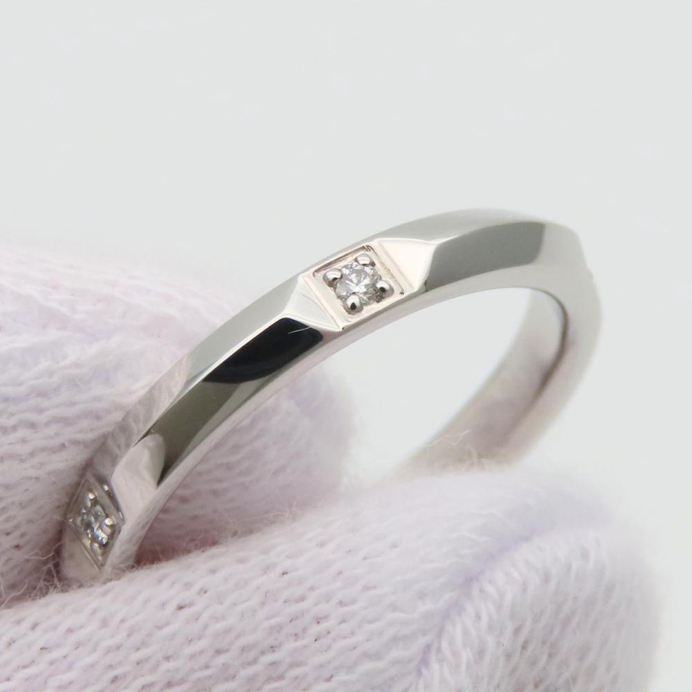 Б/У TIFFANY&Co. Кольцо True band EU#50 Платина Pt950/бриллиант 4.5г Платина 5PD