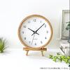 KATOMOKU Muku Clock 13 Oak Wall Clock Continuous Second Hand km-130OARC 220mm (Radio Clock)