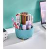 Вращающийся на 360 градусов держатель для ручек, большая емкость, пенал для ручек, пластиковый канцелярский стол, органайзер, коробка, подставка для кистей для макияжа