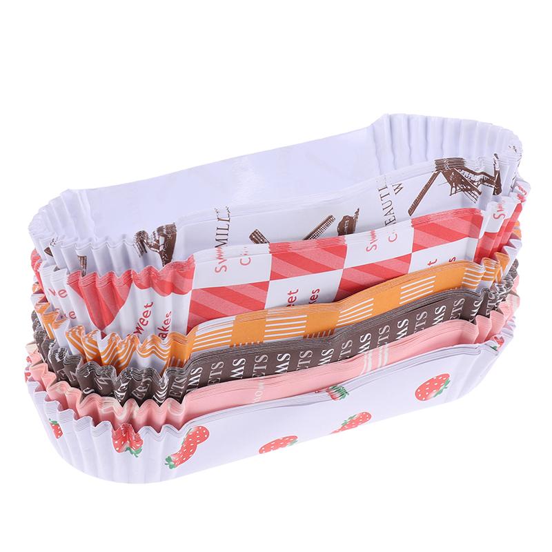 100 шт. Одноразовые вкладыши для кексов Жиростойкие формы для выпечки Антипригарные бумажные формы для выпечки Форма лодочки Бумажные формы для торта Вкладыши для маффинов