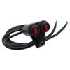 Motorcycle Headlight Handlebar Spotlight Double Flash Switch for 7/8'' 22mm Handlebar Modified Waterproof with Indicator Light Aluminum Alloy