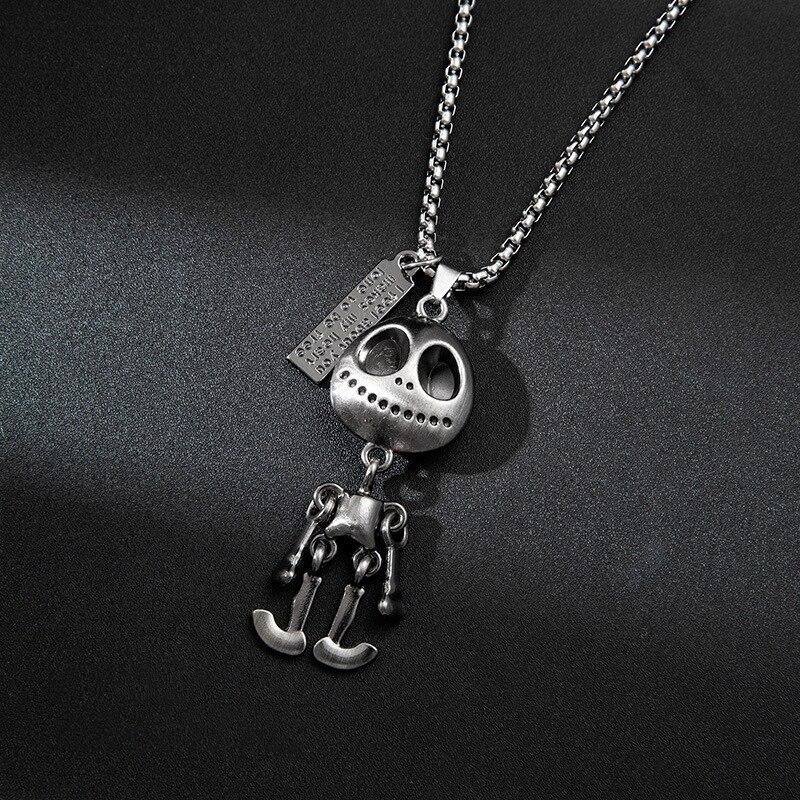 Vintage Grunge Long Saturn Necklace for Women and Man Angel Skull Sunflower Locket Necklace Fashion Jewelry Gifts for Boyfriend