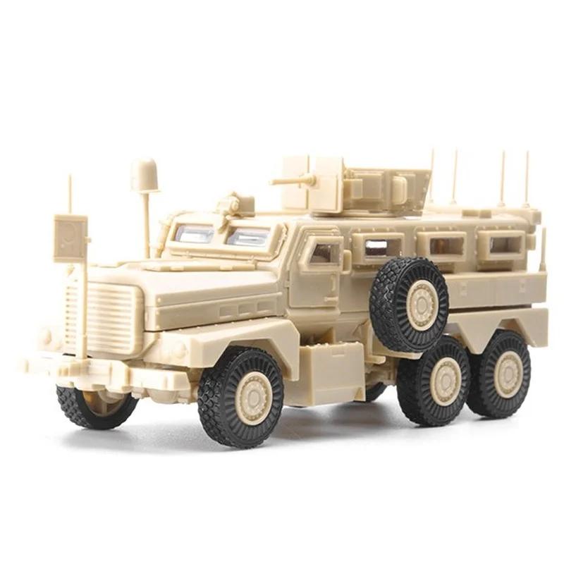1:72 4D Сборная модель Cougar 6x6 Молниезащитное транспортное средство Противозасадный автомобиль Без резины Военные подарки для мальчиков