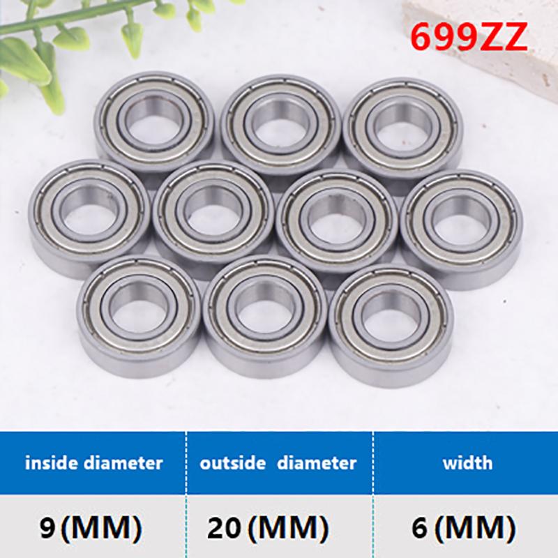 10Pcs Skateboard Bearings Miniature Deep Groove Ball Bearings 693 694 695 696 697 698 699 Zz For Scooter Or Toys