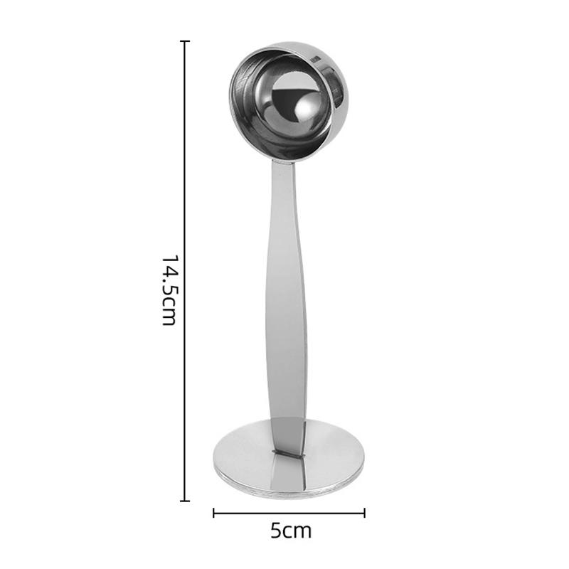 Stainless Steel Coffee Scoop Dual-Purpose Coffee Spoon Powder Hammer Tamper Multi-Function Spoon Holder Coffee Tools Accessories