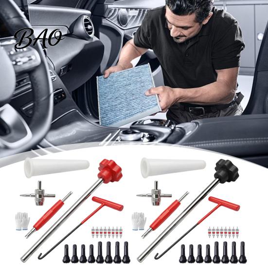 Tire Valve Tool Kit 23Pcs Stem Set, Quick Change Installer with TR413/TR414 Cars Stems, 4-Way Core Removal for Motorcycles Maintenance