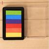 6 Colors / Box Safety Non-Toxic Multicolor Ink Pad Gradient Color Rainbow Inkpad