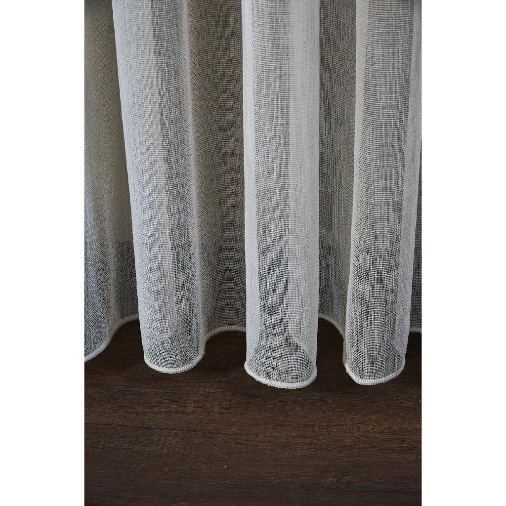 Экрю/кремовый цвет Вертикальная дорожка в виде льна Тюль Занавес Остин Ворс без усадочных экстрактов