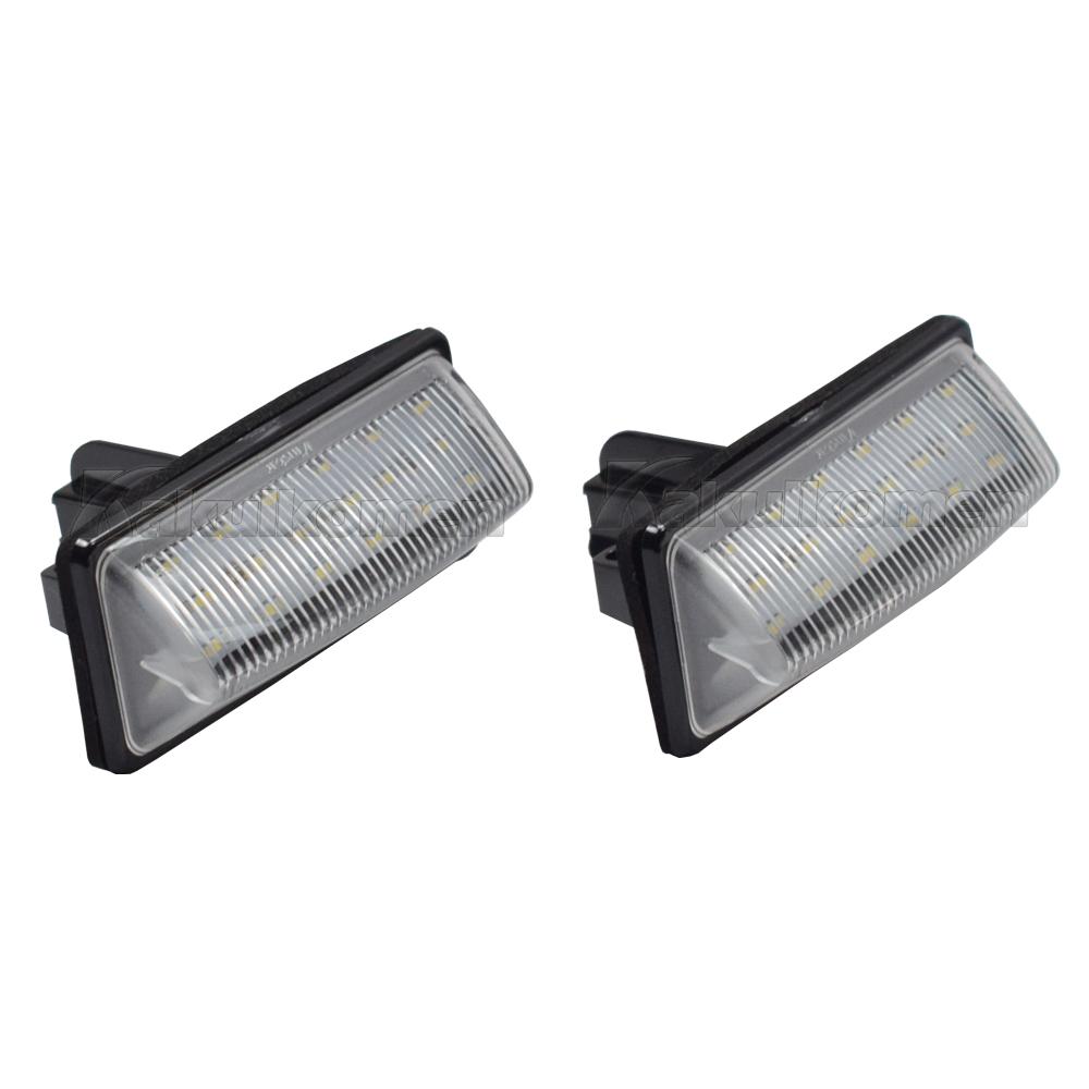 2x White Car LED License Number Plate Light Lamp For Nissan Altima Maxima Murano Pathfinder Rogue Quest Sentra Versa Note JX35