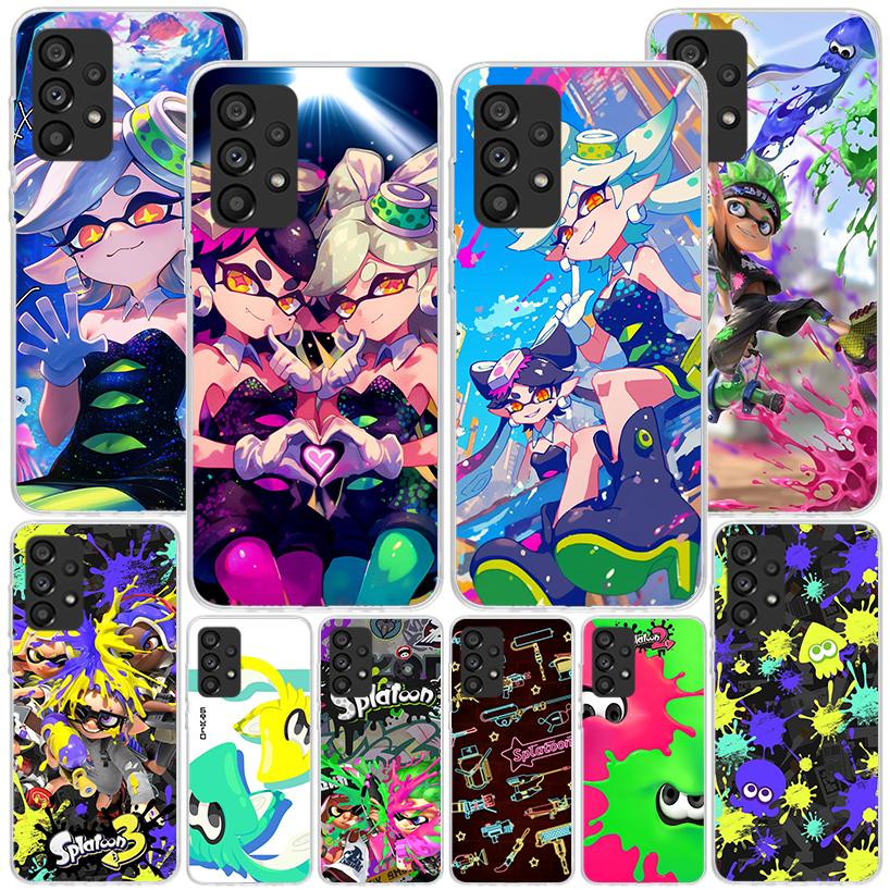 Game S-Splatoons Phone Case For Samsung Galaxy A52 A32 A22 A12 A51 A31 A50S A30S A20S A10S Note 20 Ultra 10 Plus S10 A72 A71 Gal
