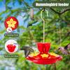 Hummingbird Feeder Leak-proof Design Dish Feeder with 6 Flower-Shaped Feeding Mouths Easy Refill Hummingbird Feeder