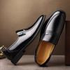 Black Big Size Men's Dress Shoes Spring Autumn New Designer Wedding Shoes for Men Fashion Casual Leather Loafers Male
