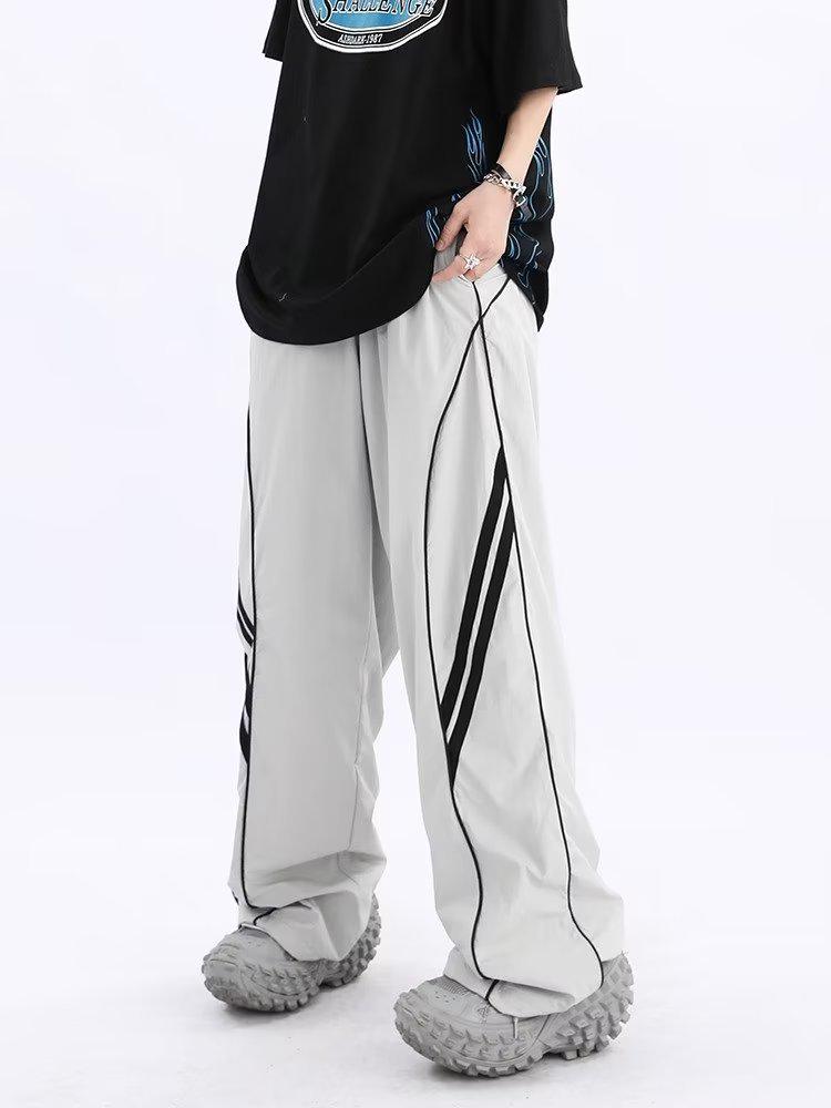 Men's Summer Japanese-Style Loose Straight Wide-Leg Street Fashion Trousers