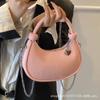 Hand-held Fashion Trend Dumpling Bag Women's 2025 New Simple and Versatile Patent Leather Shoulder Bag Niche Design Crossbody Bag