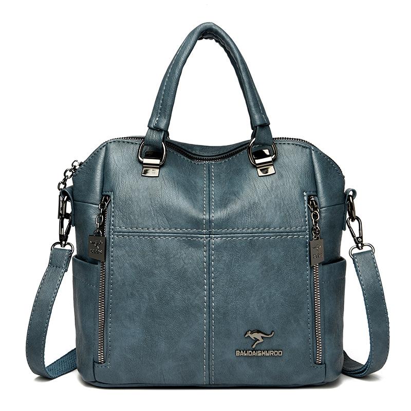 Рюкзак из овчины с крестообразным шитьем, многофункциональная сумка-ведро, модный женский дорожный рюкзак