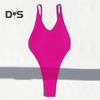 Женский сексуальный монокини с V-образным вырезом без рукавов купальник с открытой спиной, подчеркивающий фигуру, цельный бикини