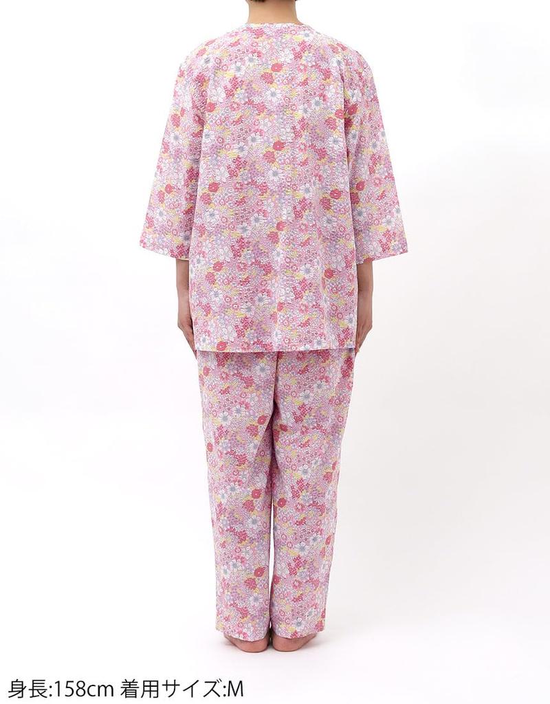 Wacoal RELAX SLEEP Long Cotton PI & Pajamas, 3/4 Sleeves, Pants, 100% (CDT200 M)