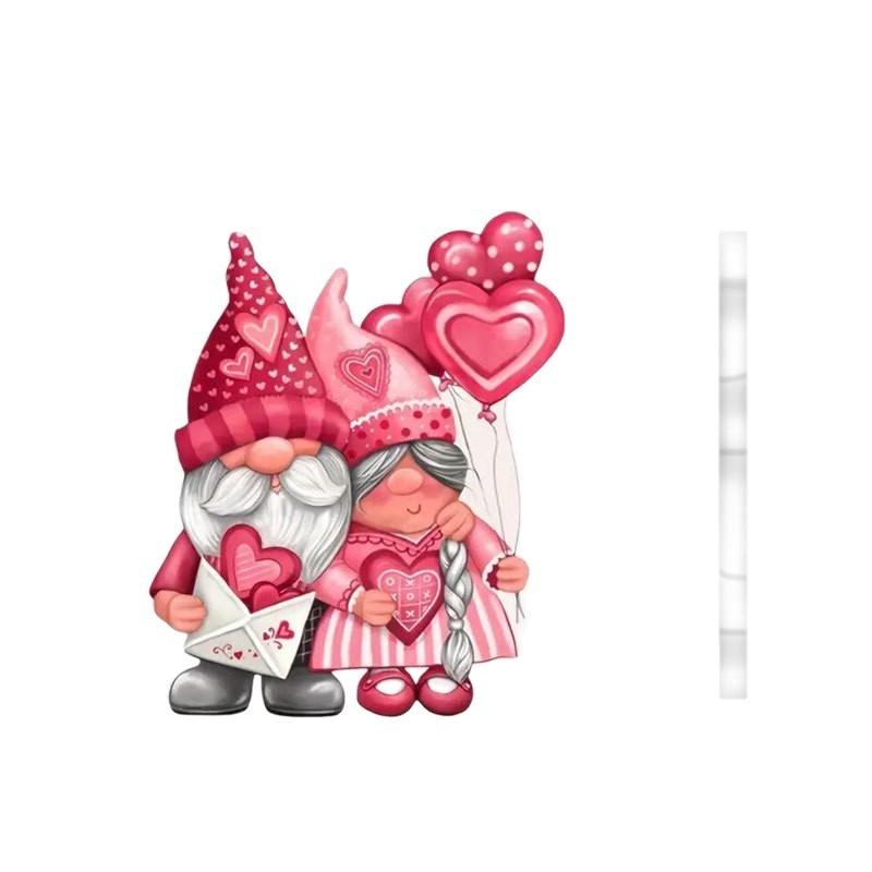 Christmas Pink Santa Claus Acrylic Flat Surface Car Pendant For Vehicle Interior