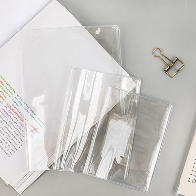 Waterproof PVC Protective Notebook Sleeve for A6 A5 Diary Journal Planner Dustproof Transparent Cover for School Office