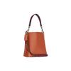New COACH Mollie Leather Bucket Bag, Handbag, Shoulder Bag, Crossbody Bag Trumpets Women's Sunset Red CB901-QBUOJ