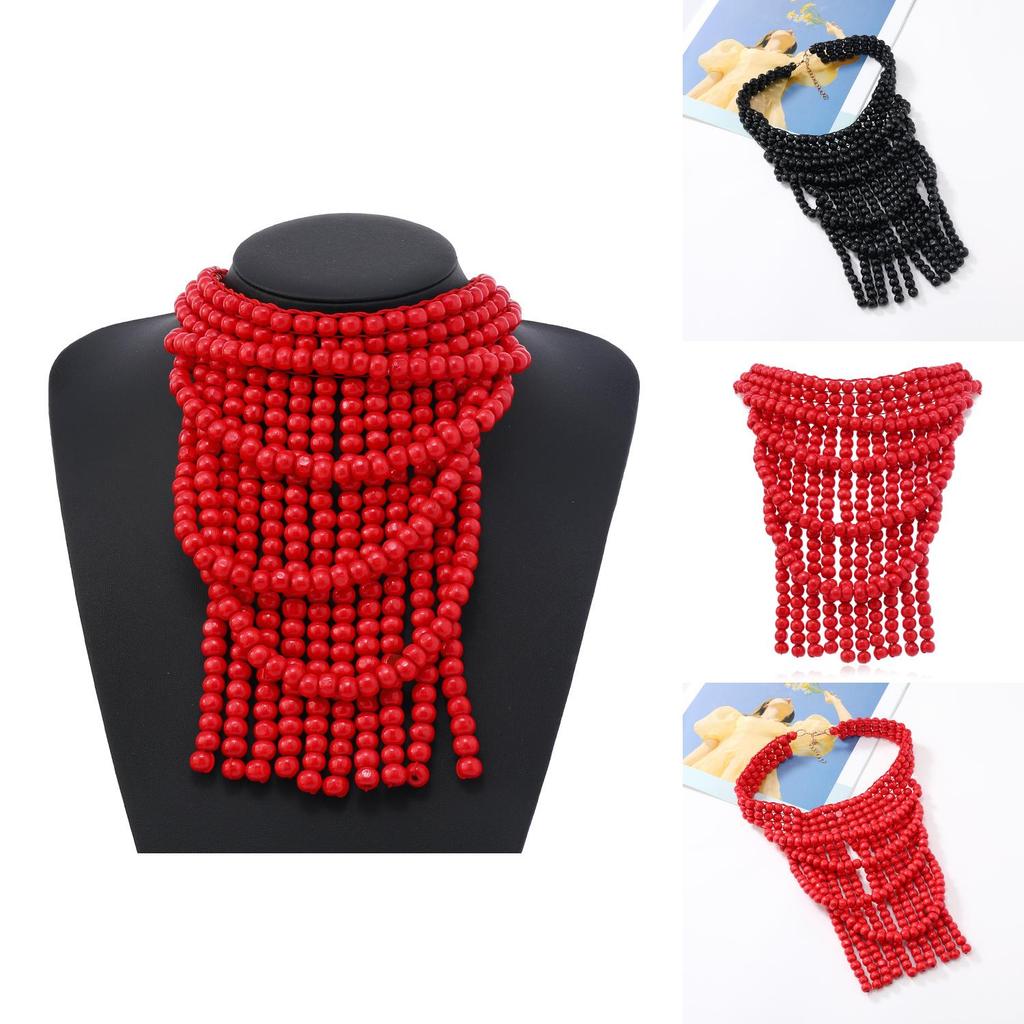 Ethnic Style Wooden Jewelry With Geometric Pendant For Casual Wear