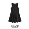 Fashion Style 2024 Autumn New Women's Clothing Easiest for Match Wide Swing Round Neck Sleeveless Mini Dress 8833707