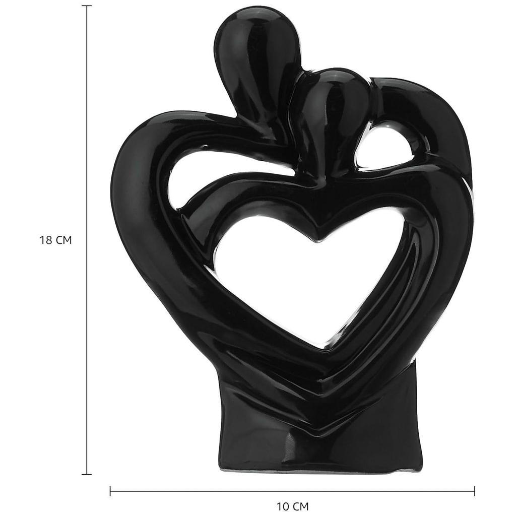 Керамическая статуэтка страстной романтической пары для домашнего декора (Упаковка из 1 шт., Черный)