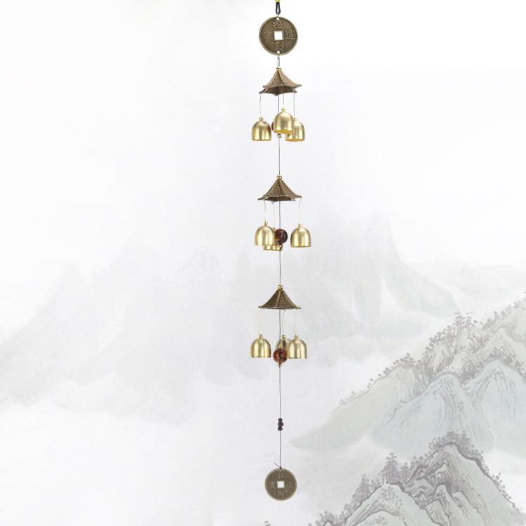 Старинные китайские литые ветряные колокольчики: Подвеска-колокольчик из меди для домашнего декора и подарков