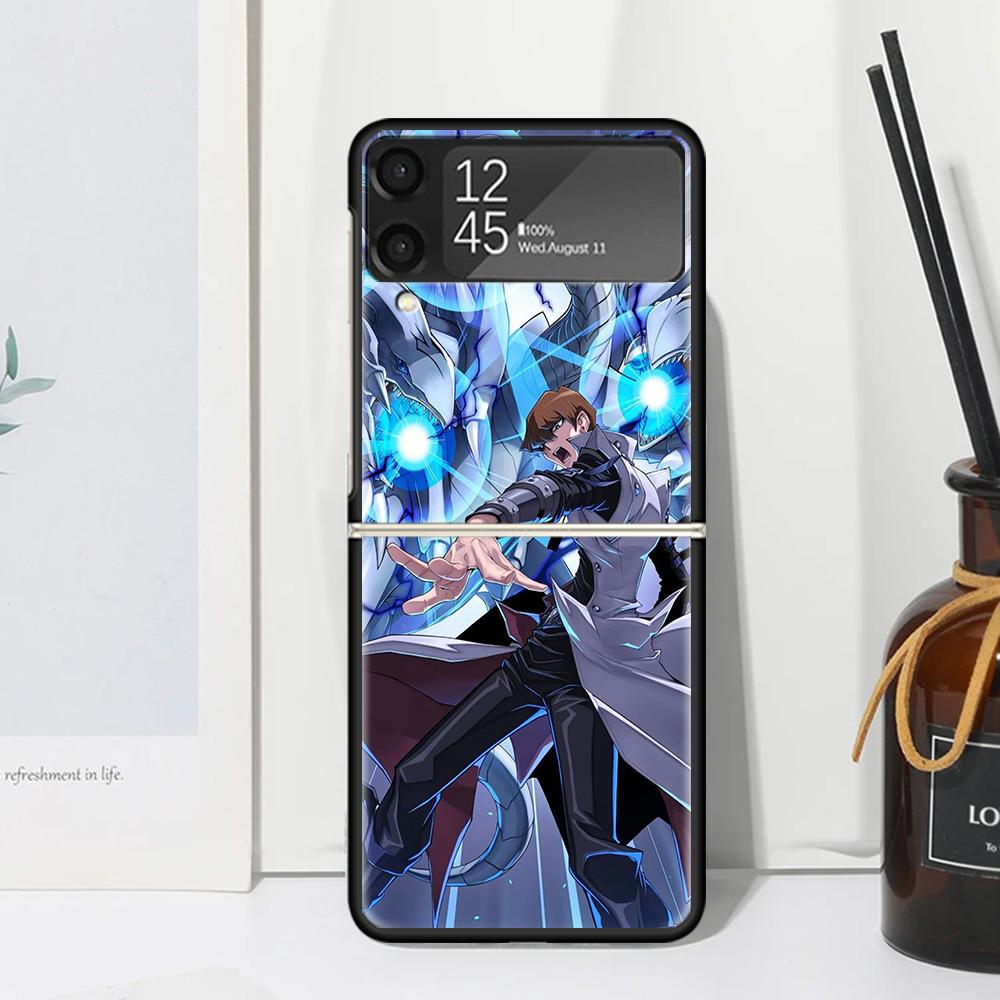 Чехол для телефона Yu-Gi-Oh для Samsung Galaxy Z Flip 7 6 5 4 3 5G Flip3 Flip4 Flip5 ZFlip6 ZFlip7 Черный Fundas Galaxy Z Flip