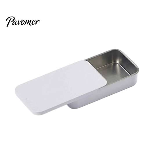 Small Storage Box for Pockets Tin Container with Sliding Cover, Durable Metal Pocket Portable Container, Moisture-proof Candy And Herbs Push
