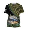 Men's Summer T-shirt Brook Trout Fishing 3D Printed Harajuku Casual Short Sleeve T-shirt Unisex Neutral Outdoor Quick Drying Top