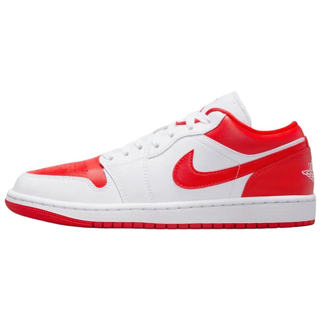 Jordan Air Jordan 1 Дышащие Низкие Винтажные Баскетбольные Кроссовки Женские Красные Белые DC0774-110
