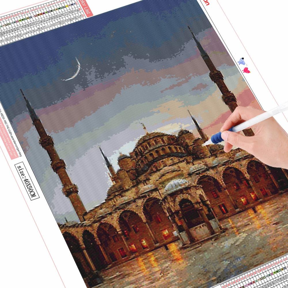 Полный квадратный круглый алмаз картина церковь ремесла вышивка крестиком Алмазная вышивка пейзаж рукоделие подарок ручной работы
