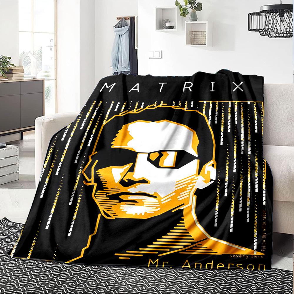 Matrix Neo'S Awakening Flannel Blanket Super Soft Warm Cozy Blanket For Sofa Bed Office Travel Allseason Home Decor Gift