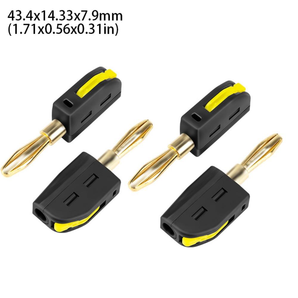 Gold Plated Contacts 4mm Banana Connector No Solder Banana Plug  Electronic Classroom Experiments